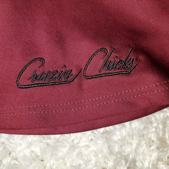 Banana Lemon Burgundy top Sz. L - Picture 2 of 7